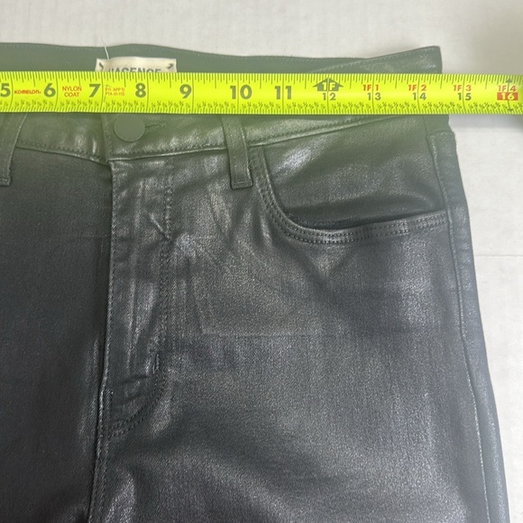 L’AGENCE Margot Coated Womens 29 Cropped Skinny High Rise Black Stretch Pants - Picture 12 of 16